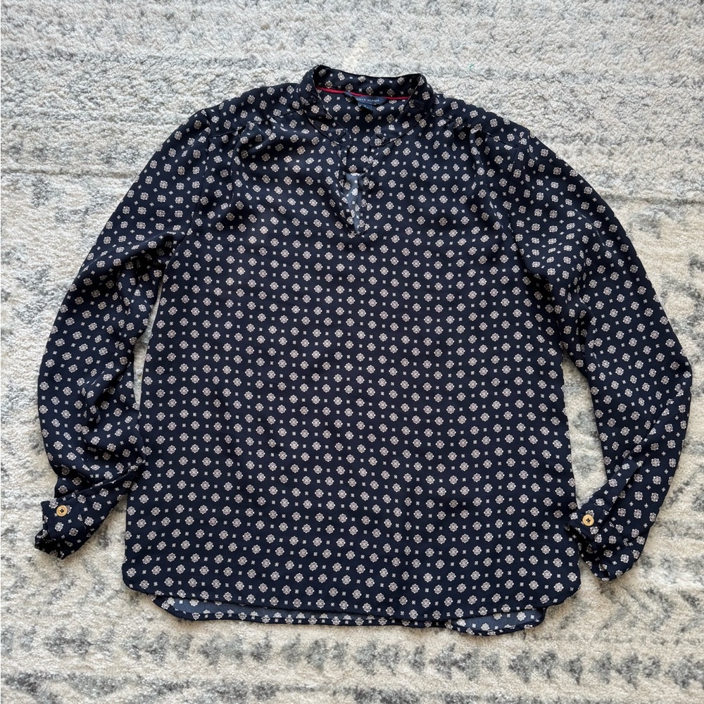 Tommy Hilfiger Navy Floral Blouse